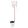 Chatsworth Rose Gold High Level Traditional Toilet w. Graphite Seat Large Image