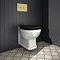 Chatsworth Satin Black Soft Close Toilet Seat with Brushed Brass Hinge Set