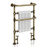 Chatsworth Savoy Antique Brass Radiator with Extra Towel Bar