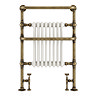 Chatsworth Savoy Antique Brass Radiator with Extra Towel Bar