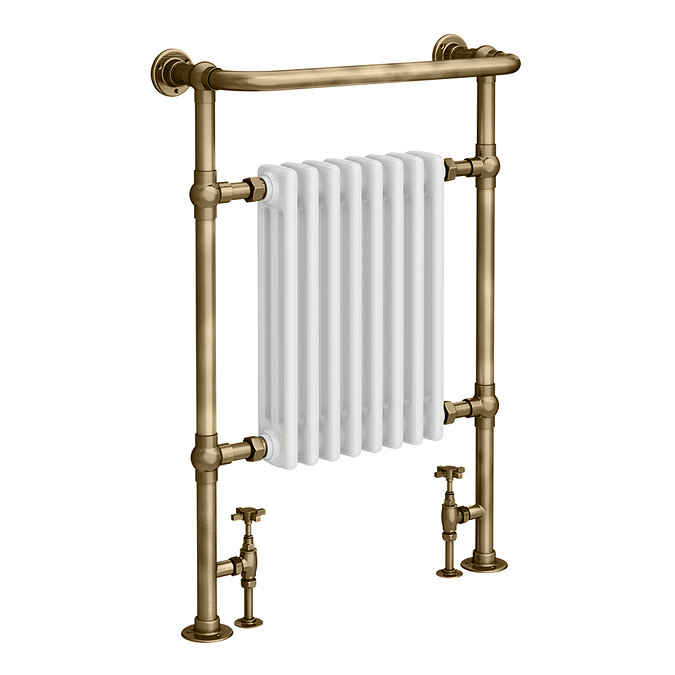Chatsworth Savoy Antique Brass Traditional Heated Towel Rail Radiator