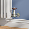 Chatsworth Satin Nickel Thermostatic Corner Radiator Valves - Energy Saving