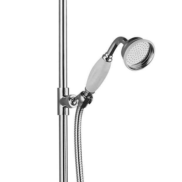 Chatsworth Thermostatic Shower Bar Valve with Diverter, Rigid Riser & Fixed Head  Feature Large Imag