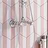 Chatsworth Thermostatic Shower with Diverter, Rigid Riser & Fixed Head Chrome