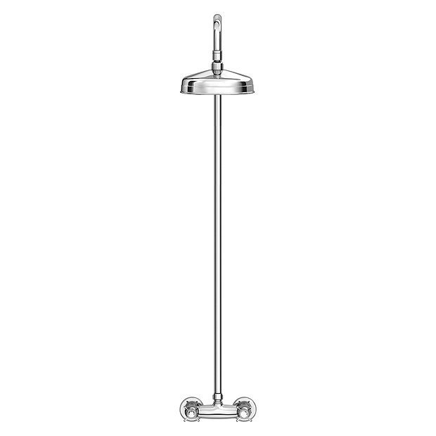 Chatsworth Thermostatic Shower Bar Valve with Rigid Riser & Fixed Head  In Bathroom Large Image