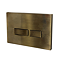 Chatsworth Toilet Cistern Frame with Antique Brass Dual Flush Plate for Wall Hung Pans - Square Buttons