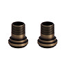 Chatsworth Traditional 1/2" BSP Daisy Wheel Angled Radiator Valves Rustic Brass
