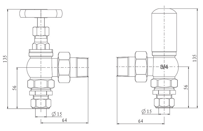 Chatsworth Traditional 1/2" BSP Daisy Wheel Angled Radiator Valves Rustic Brass