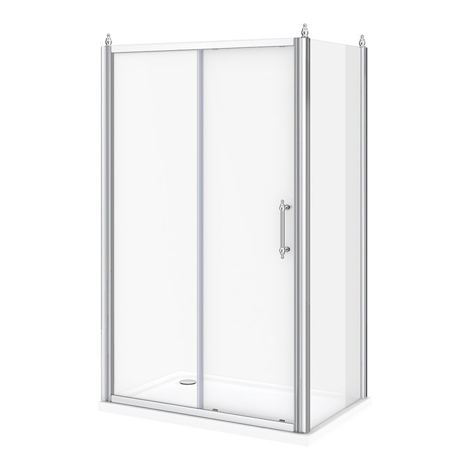 Chatsworth Traditional 1200 x 800mm Sliding Door Shower Enclosure + Tray  Feature Large Image