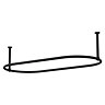Chatsworth Traditional 1500 x 700mm Matt Black Oval Shower Curtain Rail