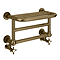 Chatsworth Traditional 300 x 500mm Antique Brass Heated Towel Rail Shelf