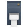 Chatsworth Traditional 500mm Blue Toilet Unit with Square Pan, Cistern & Antique Brass Flush