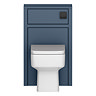 Chatsworth Traditional 500mm Blue Toilet Unit with Square Pan, Cistern & Matt Black Flush