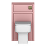Chatsworth Traditional 500mm Dusky Pink Toilet Unit with Square Pan, Cistern & Antique Brass Flush