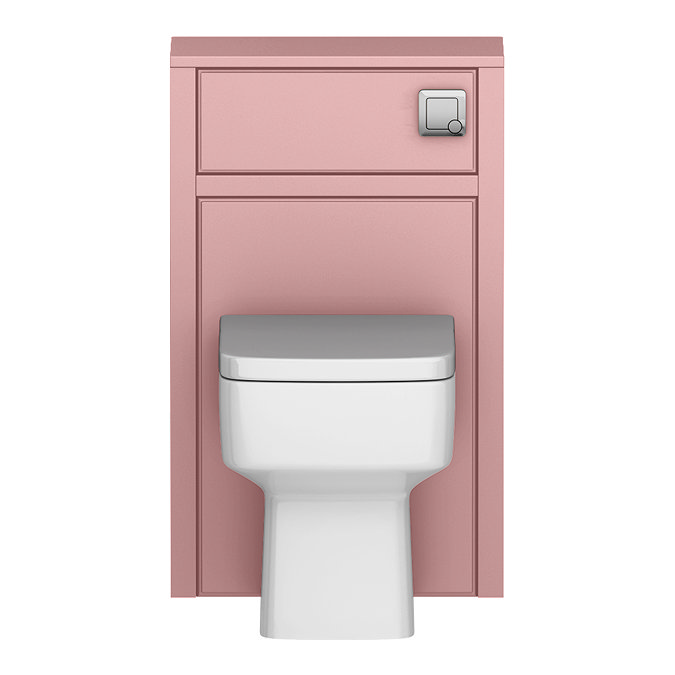 Chatsworth Traditional 500mm Dusky Pink Toilet Unit with Square Pan, Cistern & Chrome Flush