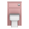 Chatsworth Traditional 500mm Dusky Pink Toilet Unit with Square Pan, Cistern & Chrome Flush