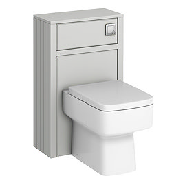 Chatsworth Traditional 500mm Grey Toilet Unit with Square Pan, Cistern & Chrome Flush