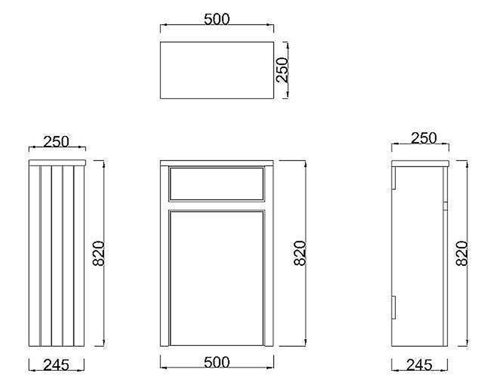 Chatsworth Traditional 500mm White Toilet Unit with Square Pan, Cistern & Chrome Flush