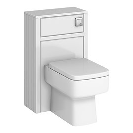Chatsworth Traditional 500mm White Toilet Unit with Square Pan, Cistern & Chrome Flush