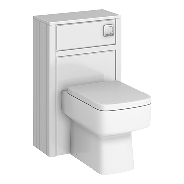 Chatsworth Traditional 500mm White Toilet Unit with Square Pan, Cistern & Chrome Flush