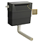 Chatsworth Traditional 500mm White Toilet Unit with Square Pan, Cistern & Antique Brass Flush