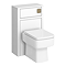 Chatsworth Traditional 500mm White Toilet Unit with Square Pan, Cistern & Antique Brass Flush