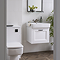 Chatsworth Traditional 500mm White Toilet Unit with Square Pan, Cistern & Matt Black Flush