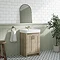 Chatsworth Traditional 560mm Natural Oak Bathroom Vanity and Toilet Package
