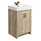 Chatsworth Traditional 560mm Natural Oak Bathroom Vanity and Toilet Package
