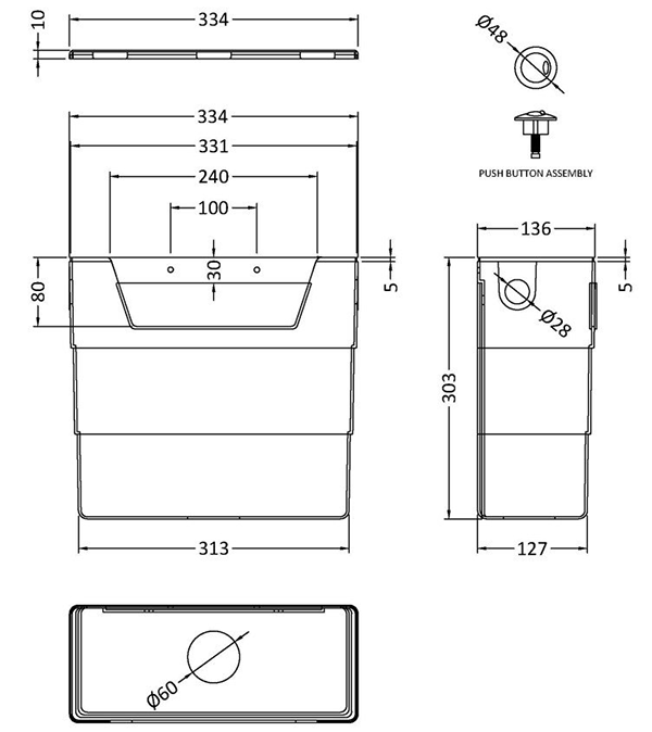Chatsworth Traditional 560mm Natural Oak Bathroom Vanity and Toilet Package