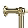 Chatsworth Traditional 598 x 1194 Brushed Brass Floor Mounted Heated Towel Rail