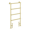 Chatsworth Traditional 598 x 1194 Brushed Brass Floor Mounted Heated Towel Rail  Profile Large Image