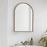 Chatsworth Traditional 673 x 490mm Arched Mirror - Antique Brass