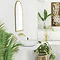 Chatsworth Traditional 673 x 490mm Arched Mirror - Brushed Brass  In Bathroom Large Image
