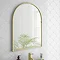Chatsworth Traditional 673 x 490mm Arched Mirror - Brushed Brass