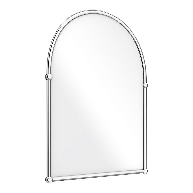 Chatsworth Traditional 673 x 490mm Arched Mirror - Chrome  Feature Large Image