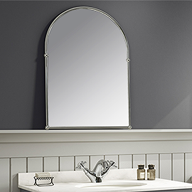 Chatsworth Traditional 673 x 490mm Arched Mirror - Chrome Medium Image