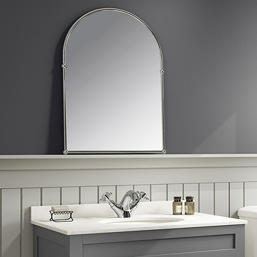 Chatsworth Traditional 673 x 490mm Arched Mirror - Chrome  Profile Large Image