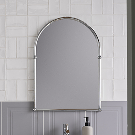 Chatsworth Traditional 673 x 490mm Arched Mirror - Chrome