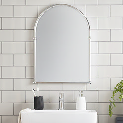 Chatsworth Traditional 673 x 490mm Arched Mirror - Chrome