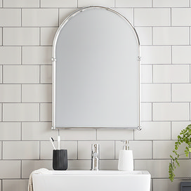 Chatsworth Traditional 673 x 490mm Arched Mirror - Chrome