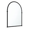 Chatsworth Traditional 673 x 490mm Arched Mirror - Matt Black  Standard Large Image