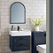 Chatsworth Traditional 673 x 490mm Arched Mirror - Matt Black
