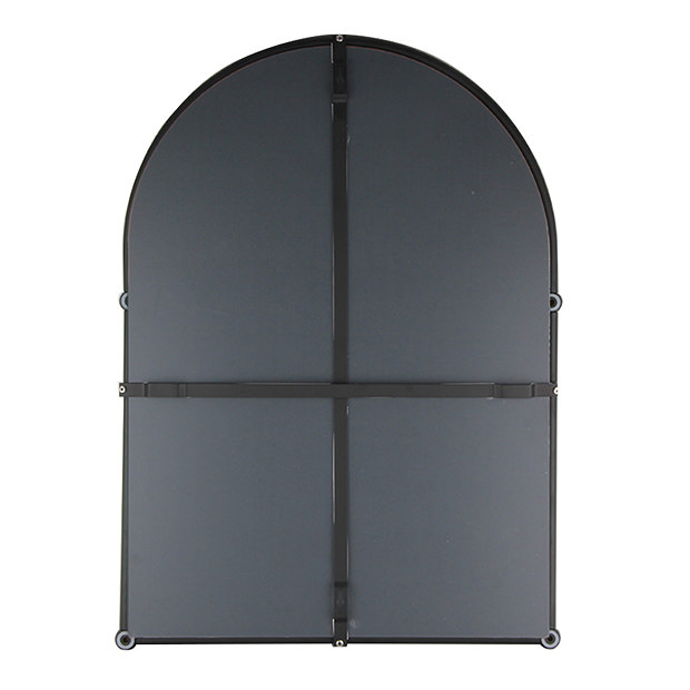 Chatsworth Traditional 673 x 490mm Arched Mirror - Matt Black  Feature Large Image