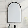 Chatsworth Traditional 673 x 490mm Arched Mirror - Matt Black
