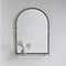 Chatsworth Traditional 700 x 490mm Arched Mirror with Glass Shelf - Antique Brass