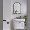 Chatsworth Traditional 700 x 490mm Arched Mirror with Glass Shelf - Antique Brass