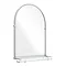 Chatsworth Traditional 700 x 490mm Arched Mirror with Glass Shelf - Chrome  Feature Large Image