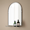 Chatsworth Traditional 700 x 490mm Arched Mirror with Glass Shelf - Chrome