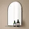 Chatsworth Traditional 700 x 490mm Arched Mirror with Glass Shelf - Chrome Large Image